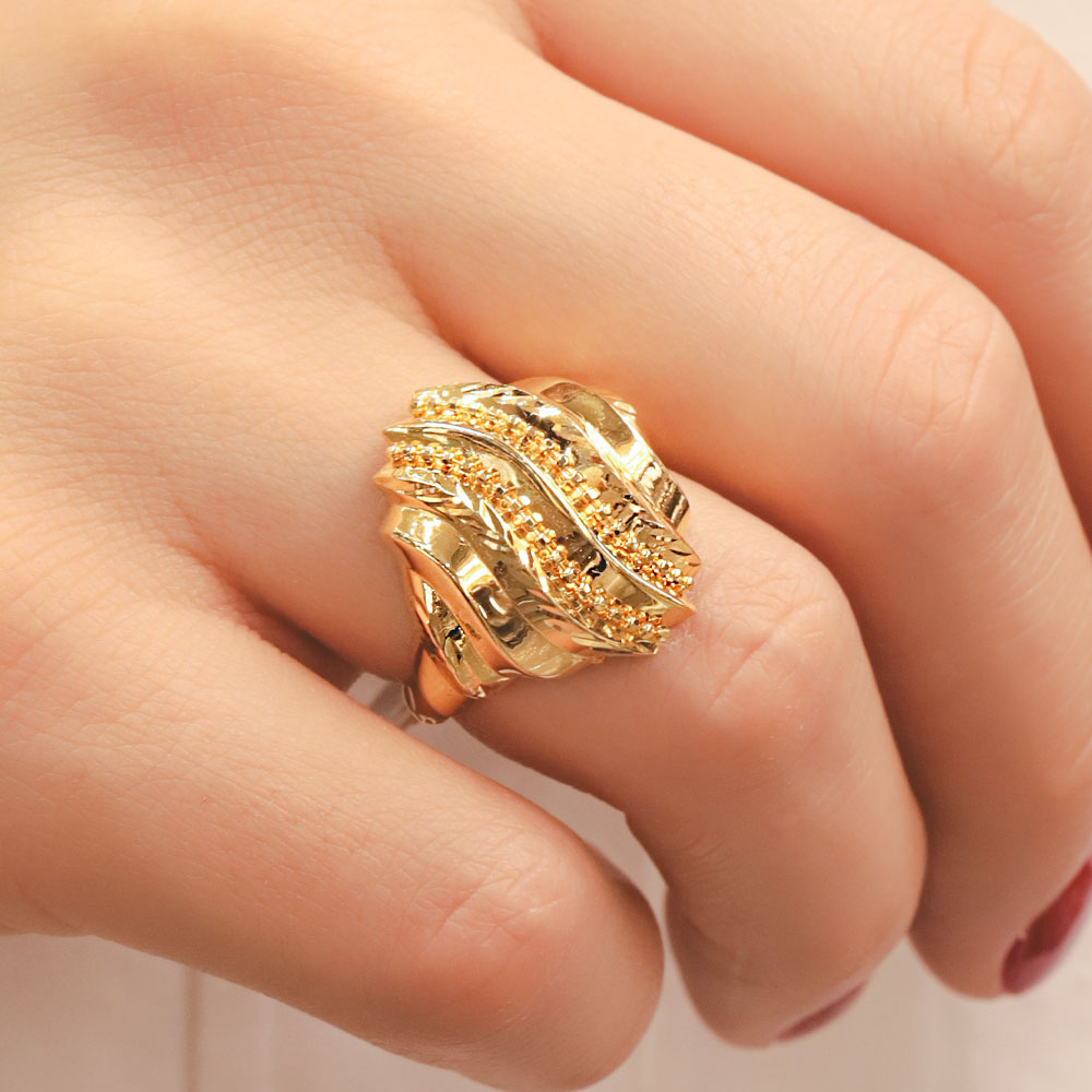 22 Ayar Fantezi Dalga Model Altın Yüzük