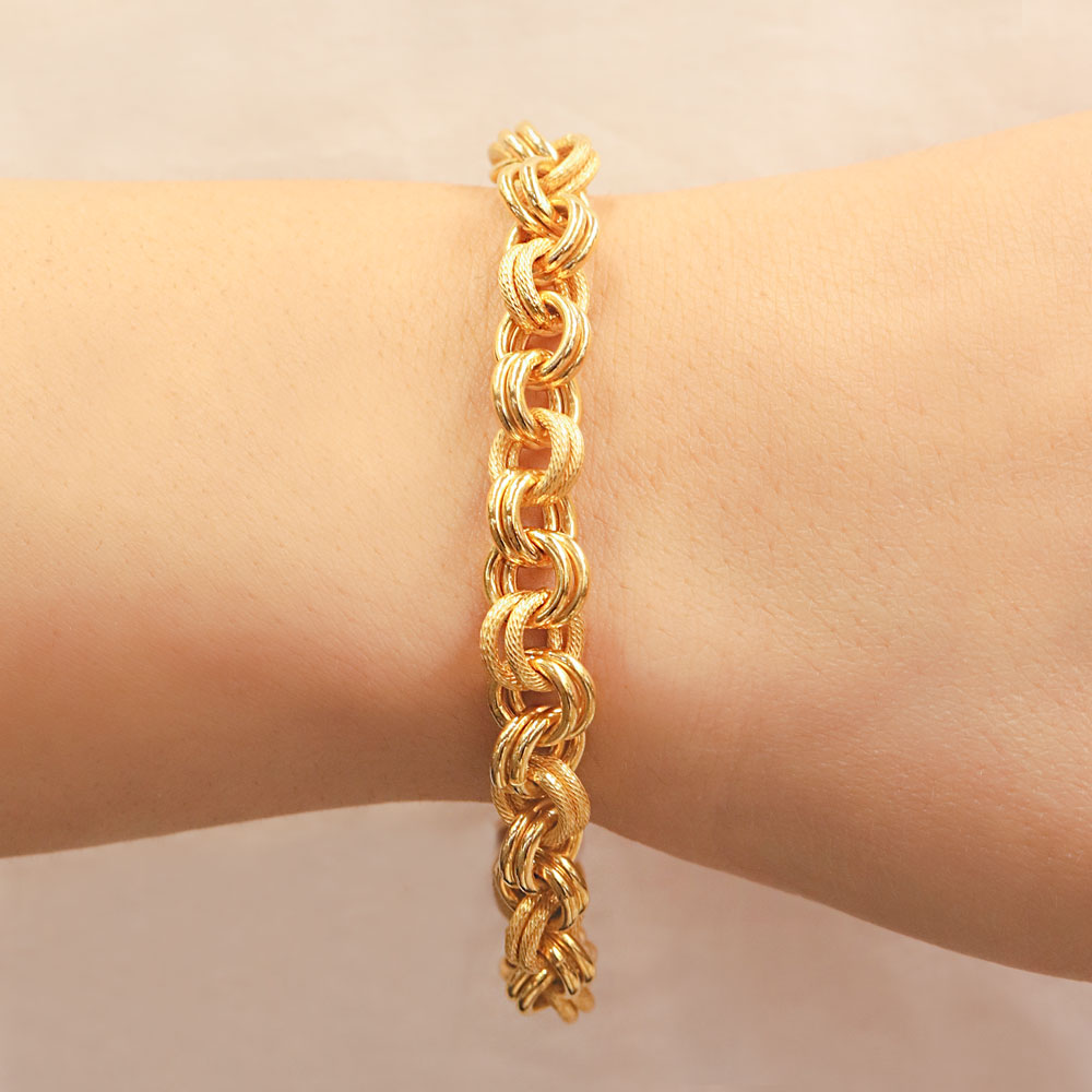 22 Ayar Halka Örgü Altın Bileklik