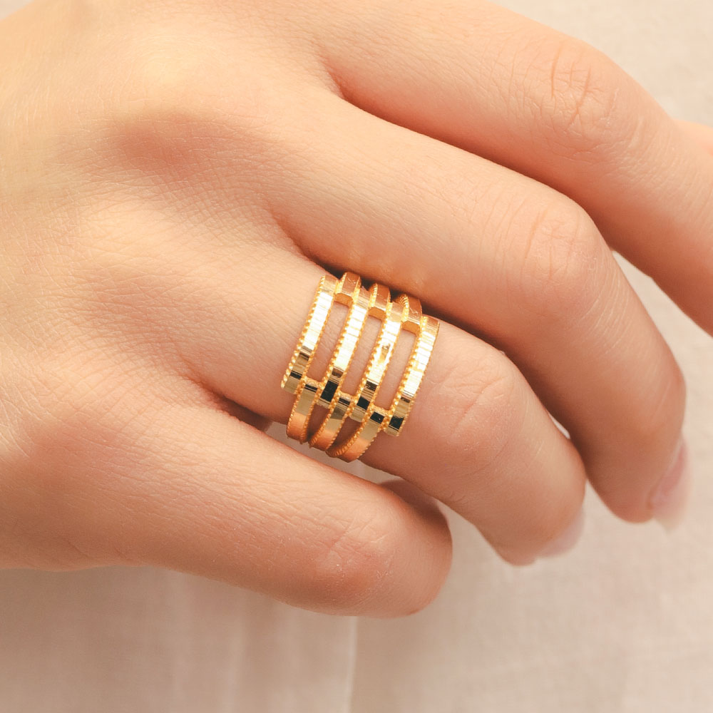 22 Ayar Yüzük 22 Ayar Kaburga Model Altın Yüzük