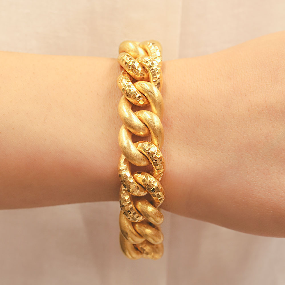 22 Ayar Kalın Gurmet Altın Bileklik