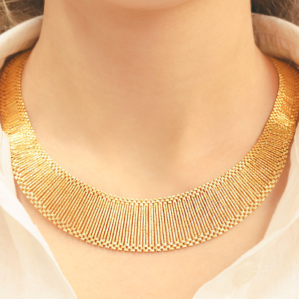 22 Ayar Kleopatra Model Kalın Gerdanlık 