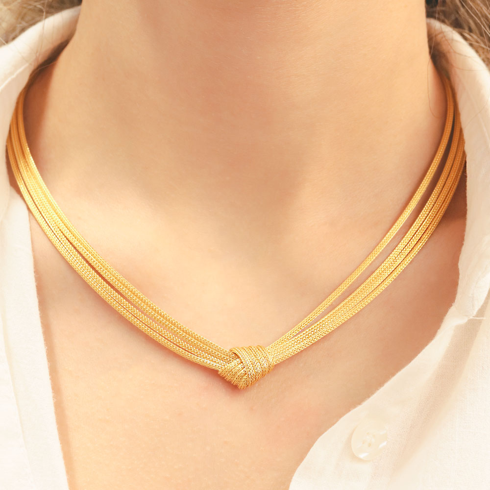 22 Ayar Minimal Düğüm Gerdanlık