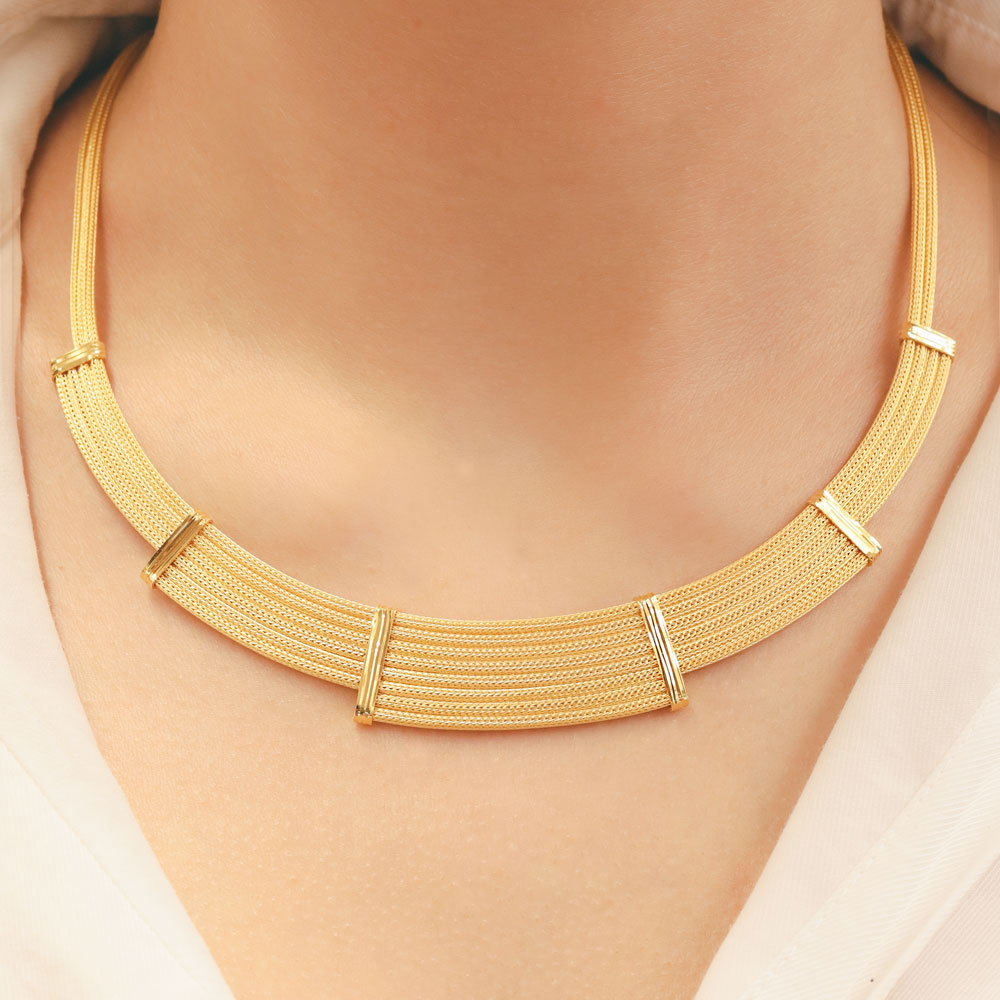 22 Ayar Şerit Model Altın Gerdanlık