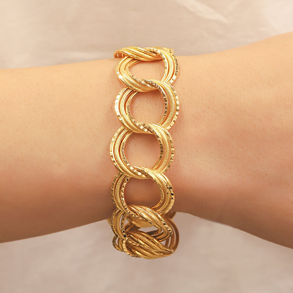 22 Ayar Bileklik ve Kelepçe 22 Ayar Uzay Yolu Model Altın Bileklik