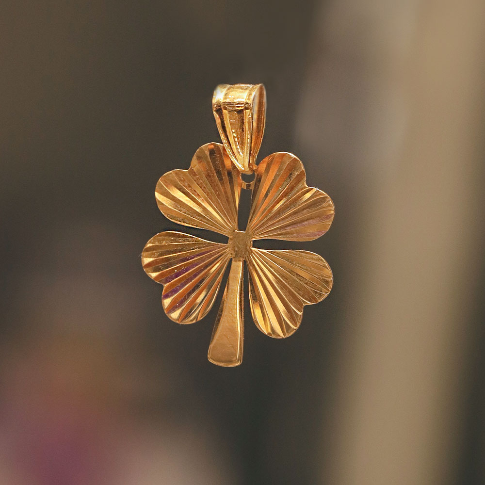 22 Ayar Yonca Kolye Ucu