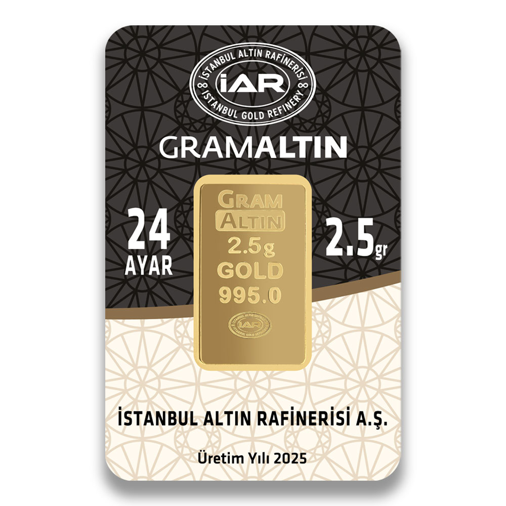 2.5 Gram 24 Ayar Külçe Altın