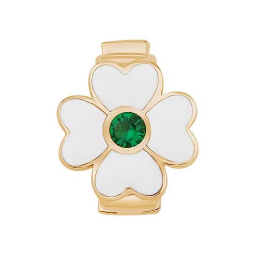 Beyaz Çiçek 9mm EMA Bileklik Charm