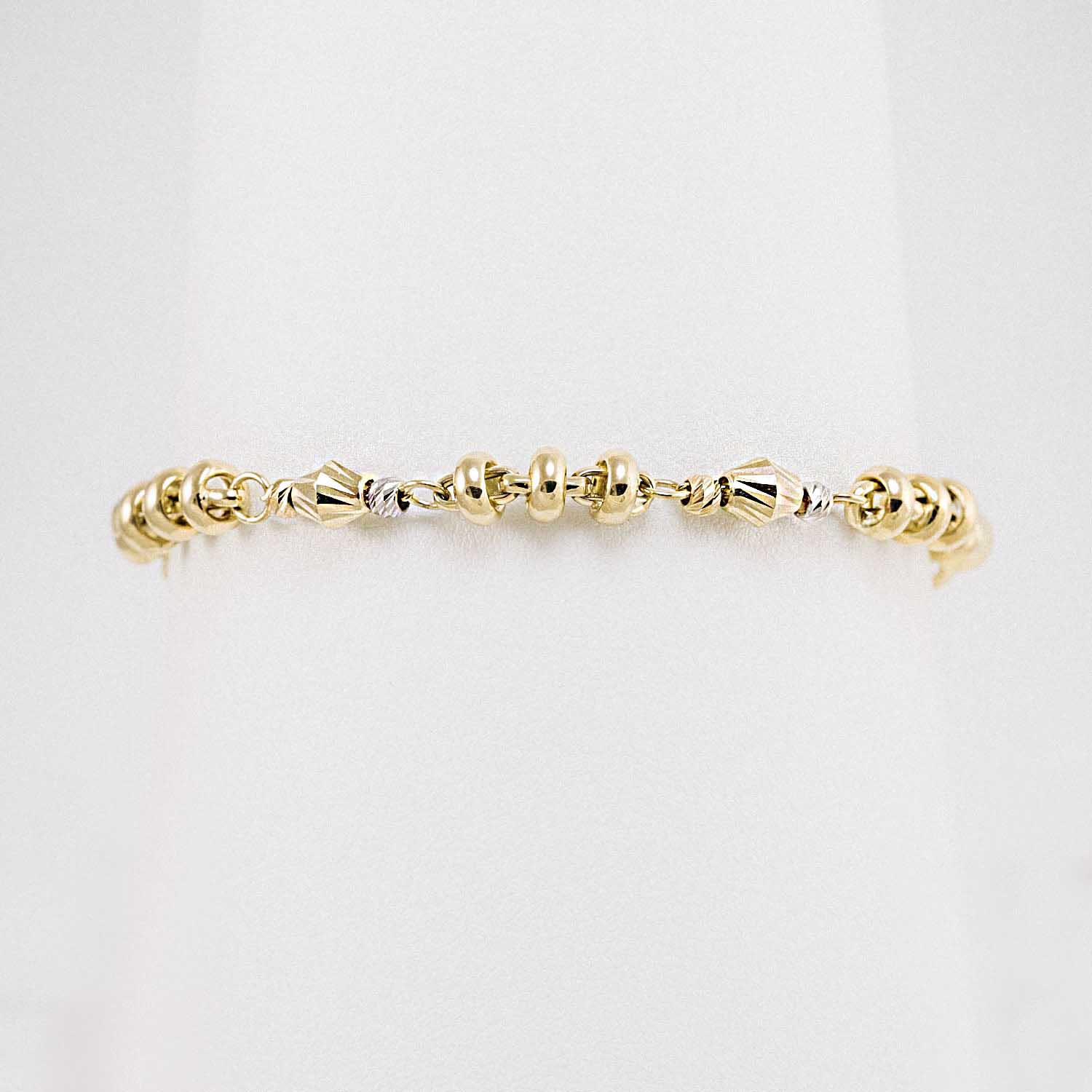 14 Ayar Hareketli Boncuk Model Altın Bileklik