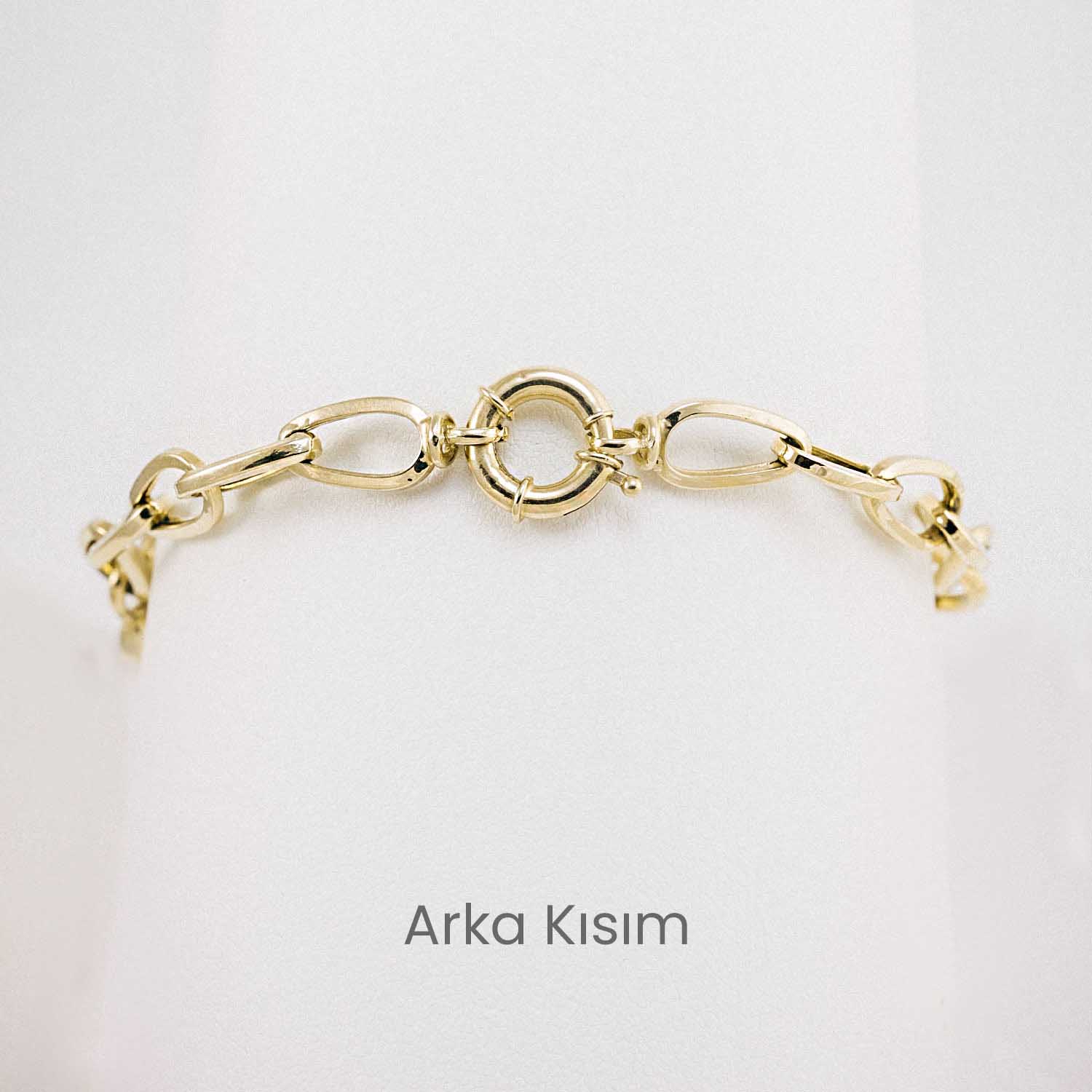 14 Ayar Pembe Mineli Kelebek Altın Bileklik