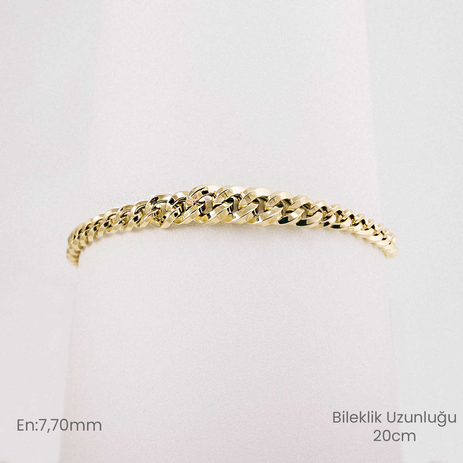 14 Ayar Altın Klasik Süzme Burgu Bileklik