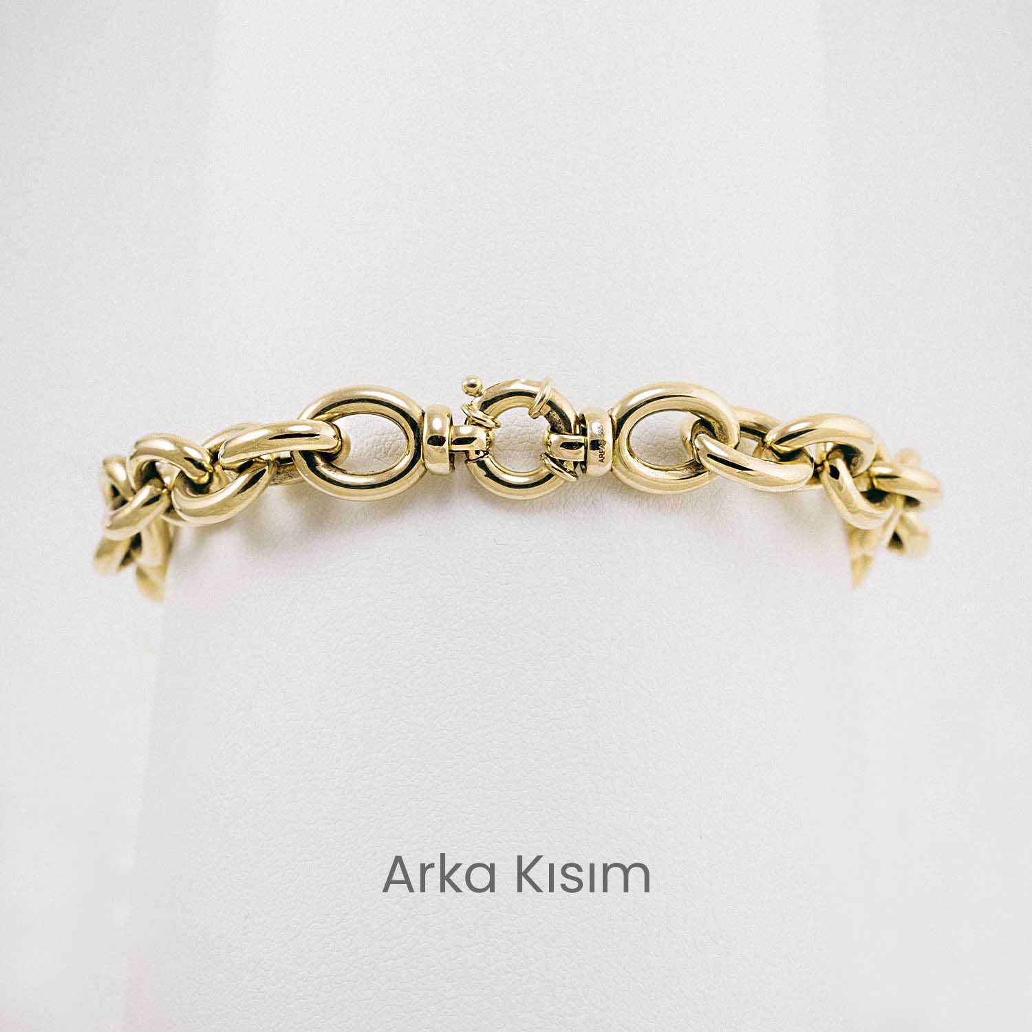 14 Ayar Oval Halka Bileklik