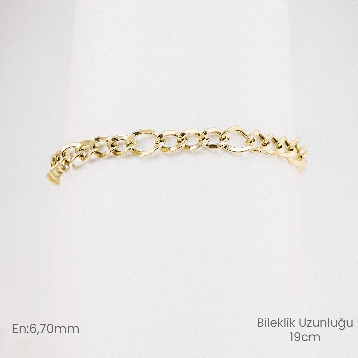 14 Ayar Altın Klasik Zincir Bileklik