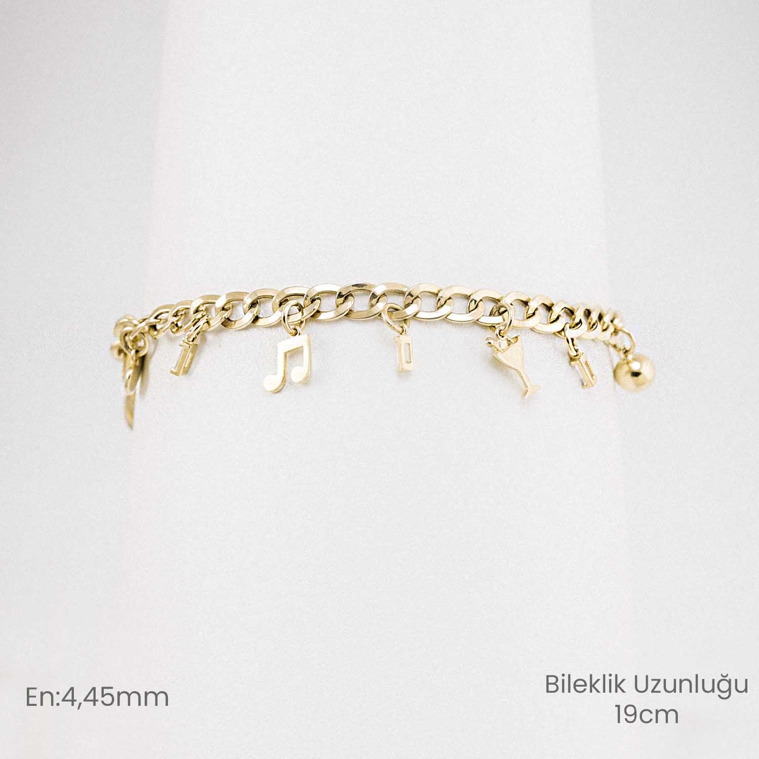 14 Ayar Altın Charm Bileklik