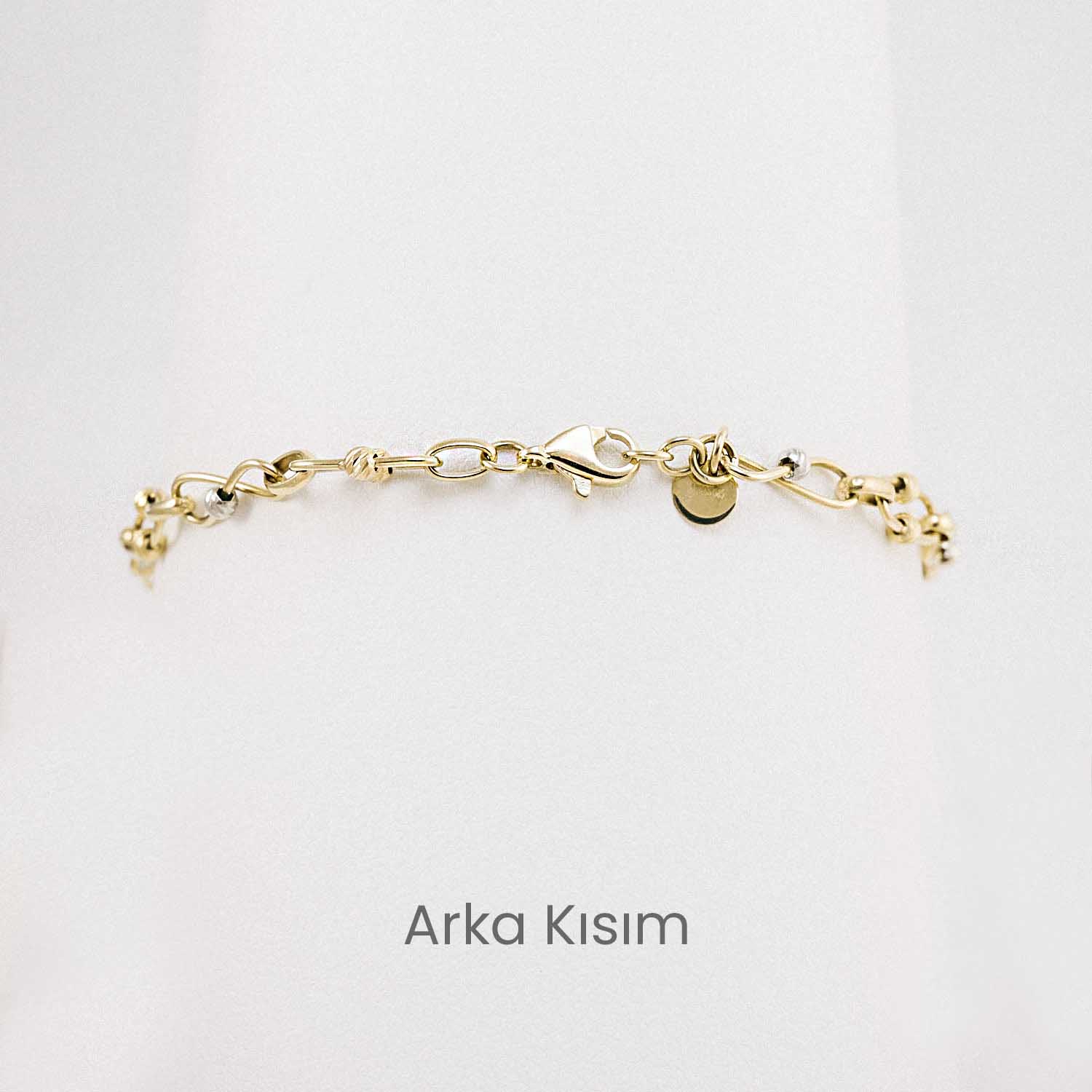 14 Ayar Sonsuzluk Figürlü Dorika İnce Altın Bileklik