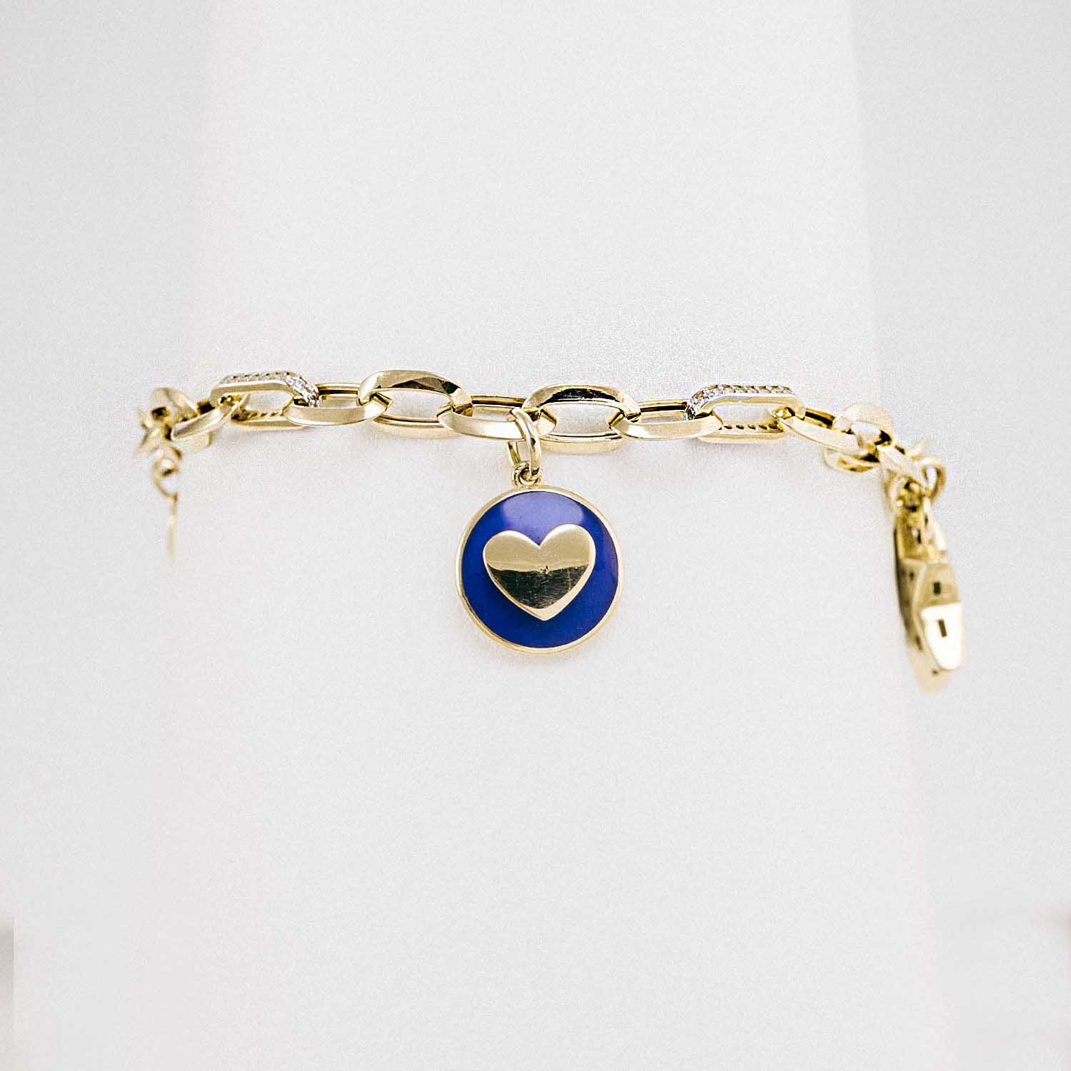 14 Ayar Kalp Yıldız Uğur Charm Bileklik