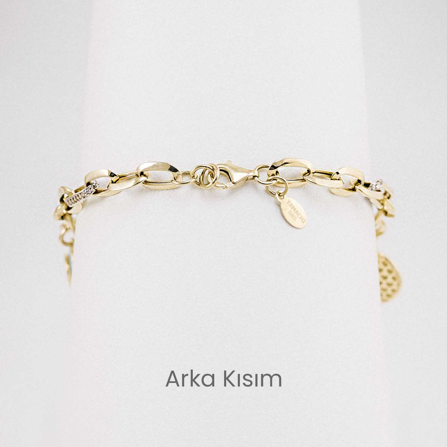 14 Ayar Kalp Yıldız Uğur Charm Bileklik