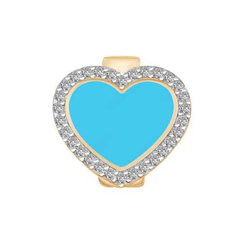 Mavi Kalp 9mm EMA Bileklik Charm