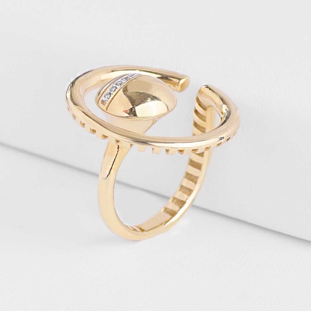 Halka Yüzük Minimal Oluklu Fantezi Halka Yüzük