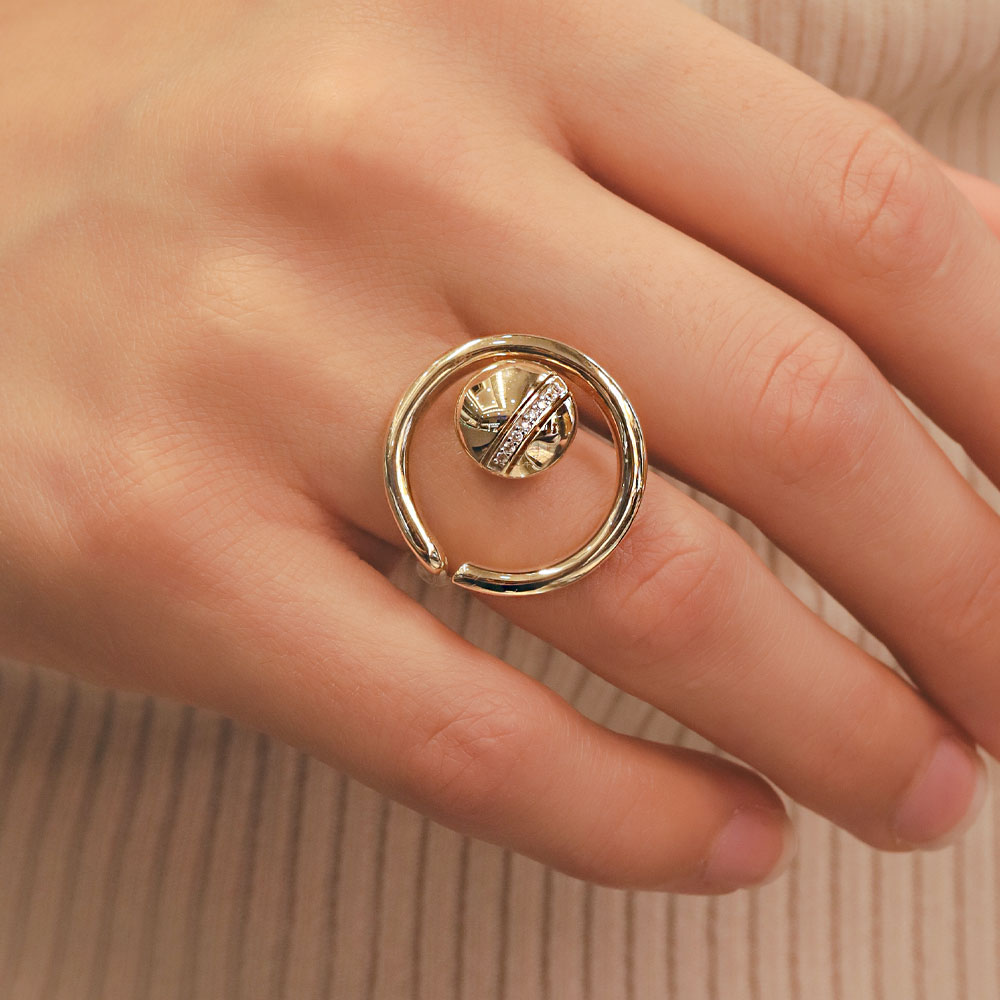 Halka Yüzük Minimal Oluklu Fantezi Halka Yüzük